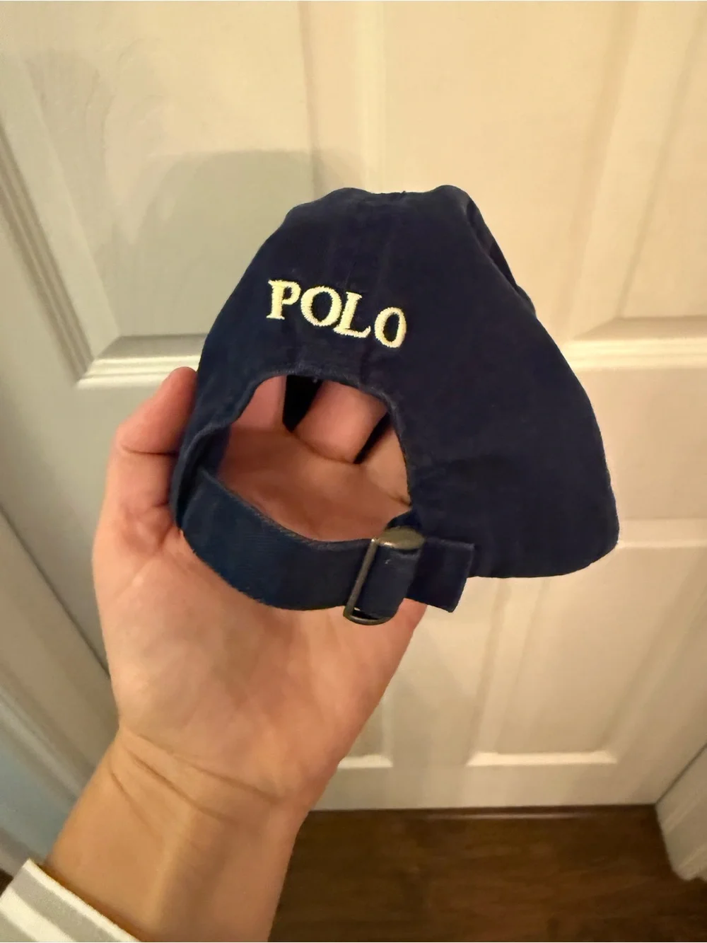 Ralph Lauren Kids Navy Baseball Cap with Cream Polo Logo